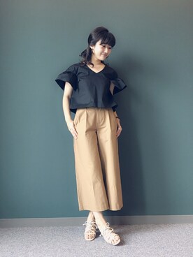 「RANDA（ランダ）のアイテム（パンツ）」を使った、akikoさん（レディース・158cm）の冬コーディネート