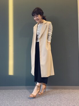 「RANDA（ランダ）のアイテム（その他アウター）」を使った、akikoさん（レディース・158cm）の春コーディネート