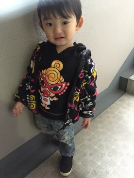 「ヒスミニ」｜「アイテム（ジャケット/アウター）」を使った、ひなっちゃんさん（キッズ・90cm）の秋コーディネート