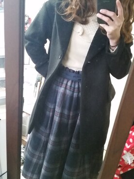 「NICE CLAUP（ナイスクラップ）のアイテム（スカート）」を使った、なおさん（メンズ・160cm）の冬コーディネート