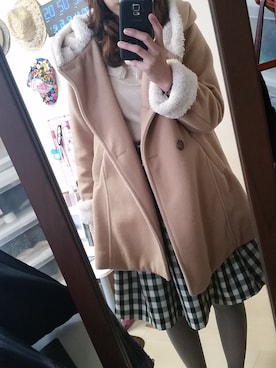 「アイテム（ムートンコート）」を使った、なおさん（レディース・160cm・20代）の冬コーディネート