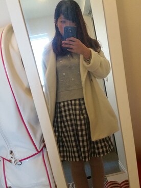 「NICE CLAUP（ナイスクラップ）のアイテム（その他アウター）」を使った、なおさん（レディース・160cm）の冬コーディネート