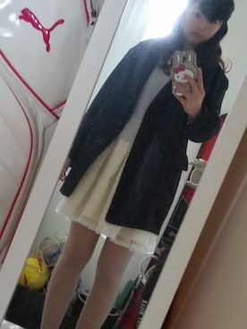 「NICE CLAUP（ナイスクラップ）のアイテム（チェスターコート）」を使った、なおさん（レディース・160cm）の冬コーディネート