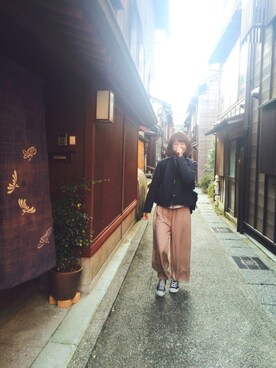 「flower」｜「アイテム（その他アウター）」を使った、ぴよさんさん（レディース・160cm）の春コーディネート