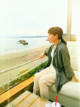 「ミナペルホネン」｜「アイテム（その他）」を使った、さんおーまりえさん（レディース・160cm）の夏コーディネート