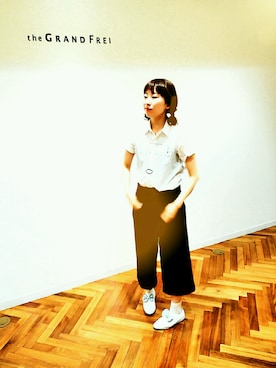 「I am I （アイアムアイ）のアイテム」を使った、さんおーまりえさん（レディース・160cm）の夏コーディネート