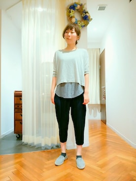 「ESTNATION（エストネーション）のアイテム」を使った、さんおーまりえさん（レディース・160cm）の秋コーディネート