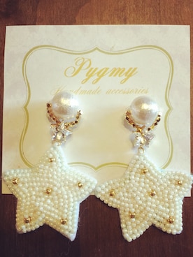 「pygmyのアイテム（ピアス（両耳用）、ホワイト系）」を使った、pygmyさん（レディース・162cm）の夏コーディネート
