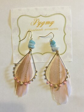 「pygmyのアイテム（ピアス（両耳用）、ベージュ系）」を使った、pygmyさん（レディース・162cm）の夏コーディネート