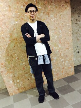 「アイテム（キーホルダー）」を使った、Rさん（メンズ・173cm）の秋コーディネート