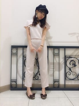「dazzlin（ダズリン）のアイテム（サロペット/オーバーオール）」を使った、knmnyanさん（レディース・152cm）の秋コーディネート