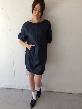 「アイテム（チュニック）」を使った、felicemodaさん（レディース・168cm）の冬コーディネート