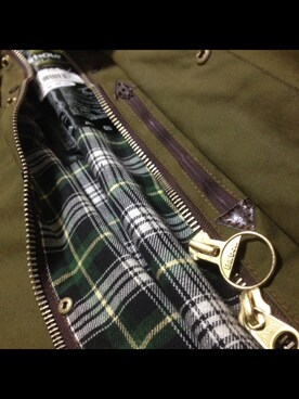 「Barbour（バブアー）のアイテム（ジャケット/アウター、グリーン系）」を使った、medさん（メンズ）の冬コーディネート
