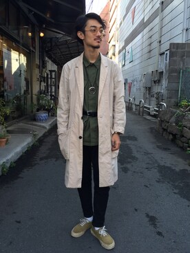 「BLACK&BLUE（ブラックアンドブルー）のアイテム（ジャケット/アウター）」を使った、poggyさん（メンズ・173cm）の秋コーディネート