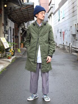 「Tilak（ティラック）のアイテム（ジャケット/アウター）」を使った、poggyさん（メンズ・173cm）の冬コーディネート