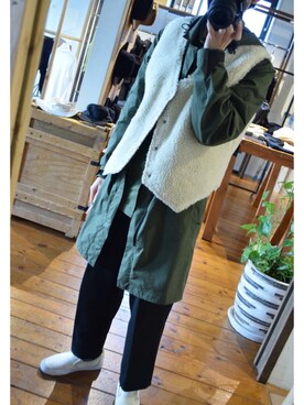「Tilak（ティラック）のアイテム（ジャケット/アウター）」を使った、poggyさん（メンズ・173cm）の冬コーディネート