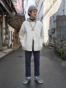 「SASQUATCHfabrix.（サスクワァッチファブリックス）のアイテム」を使った、poggyさん（メンズ・173cm・20代）の春コーディネート