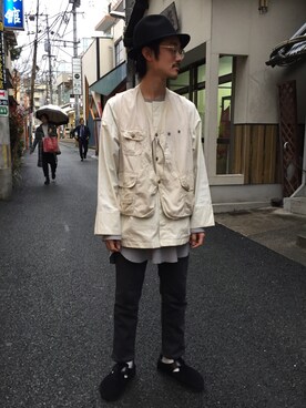 「SASQUATCHfabrix.（サスクワァッチファブリックス）のアイテム」を使った、poggyさん（メンズ・173cm・20代）の春コーディネート