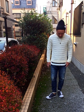 「PANTS...（パンツ）のアイテム」を使った、masu＊さん（メンズ・168cm）の冬コーディネート