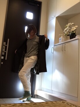 「アイテム（トレンチコート）」を使った、めんめさんさん（レディース・163cm・30代）の秋コーディネート