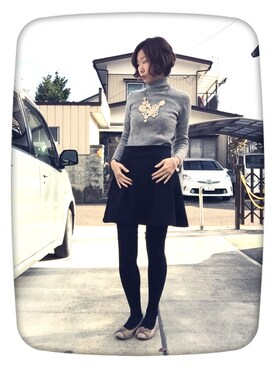 「passage mignon/flaneur（パサージュミニョンフラヌール）のアイテム（パンプス）」を使った、めんめさんさん（レディース・163cm）の秋コーディネート