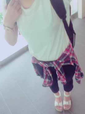 「one way（ワンウェイ）のアイテム（腕時計）」を使った、s a k k oさん（レディース・161cm）の夏コーディネート