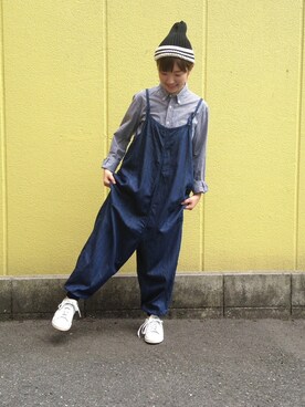 「stansmith」｜「アイテム（オールインワン・サロペット）」を使った、dgcyanさん（レディース・150cm）の夏コーディネート