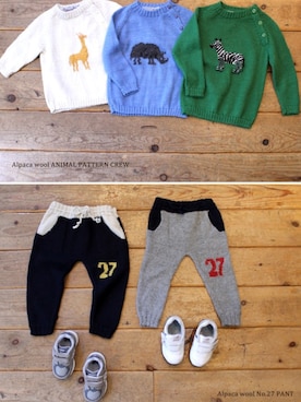 「こども ビームス（コドモビームス）のNew Balance / "KV990" Kids (13～16.5cm)（Sneakers、グレー系）」を使った、dangoさん（キッズ）の秋コーディネート