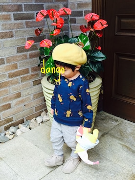 「FITH（フィス）のアイテム（Pants、その他）」を使った、dangoさん（キッズ）の秋コーディネート