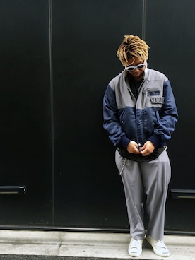 「FORTYFOUR（フォーティフォー）のアイテム」を使った、H>FRACTALさん（メンズ・180cm）の春コーディネート