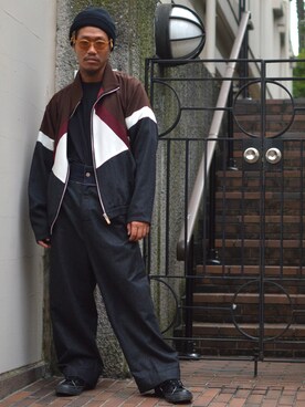 「アイテム（その他トップス、ブラウン系）」を使った、H>FRACTALさん（メンズ・170cm）の秋コーディネート