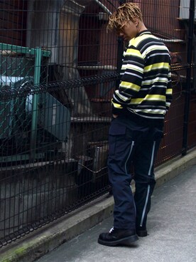 「FORTYFOUR（フォーティフォー）のアイテム」を使った、H>FRACTALさん（メンズ・171cm）の秋コーディネート