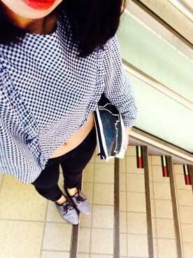 「グリッター」｜「アイテム（その他シューズ）」を使った、gagaさん（レディース・152cm）の秋コーディネート