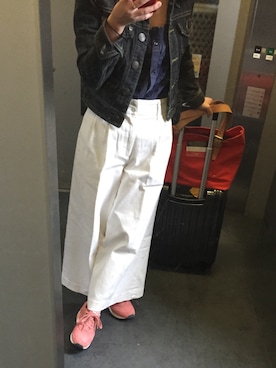 「Onitsuka Tiger（オニツカタイガー）のアイテム（ピンク系）」を使った、gagaさん（レディース・152cm・20代）の春コーディネート