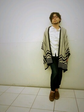 「alfredoBANNISTER（アルフレッドバニスター）のアイテム（Shoes、ブラウン系）」を使った、ラララレレレさん（メンズ・176cm）の春コーディネート