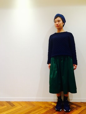 「アイテム（ヘアバンド）」を使った、omeさん（レディース・150cm）の冬コーディネート