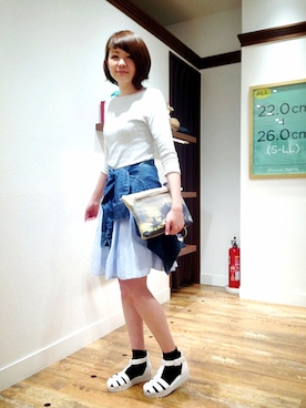 「ホワイトソール」｜ORientalTRaffic 京都CUBE店さん（レディース・160cm）の春コーディネート