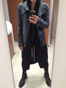 「Rick Owens（リックオウエンス）のアイテム（その他アウター）」を使った、葉さん（メンズ・166cm）の夏コーディネート