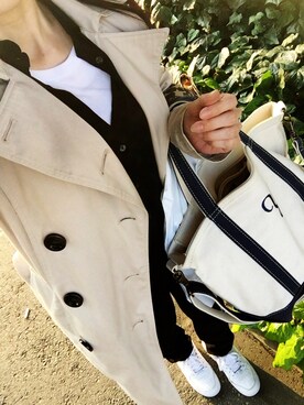 「UNIQLOコーデ」｜「アイテム（トレンチコート）」を使った、buriyukaさん（レディース・155cm）の春コーディネート