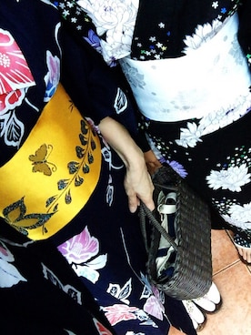 「帯」｜「アイテム（アクセサリー）」を使った、buriyukaさん（レディース・155cm）の夏コーディネート