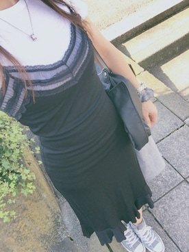 「MORGAN（モルガン）のアイテム（ワンピース/ドレス）」を使った、buriyukaさん（レディース・155cm）の秋コーディネート