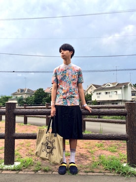 「アイテム（バングル/リストバンド）」を使った、Honeyさん（メンズ・176cm・20代）の夏コーディネート
