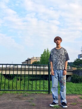 「MATOA（マトア）のアイテム」を使った、Honeyさん（メンズ・176cm）の夏コーディネート
