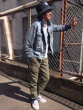 「H&M（エイチ・アンド・エム）のアイテム（ジャケット/アウター）」を使った、Tadahiro Nishimotoさん（メンズ・168cm・20代）の春コーディネート
