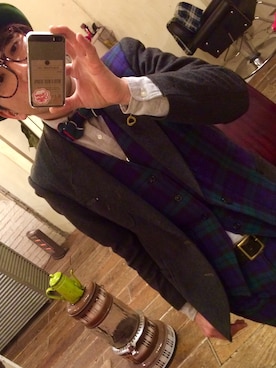 「タータンチェック」｜sugurunさん（メンズ・168cm）の冬コーディネート