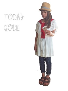 「ネイル」｜「アイテム（ニットキャップ/ビーニー）」を使った、yukimamさん（レディース・157cm）の夏コーディネート