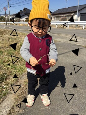「GAP（ギャップ）のアイテム（スタジャン）」を使った、Yuuさん（キッズ・90cm）の春コーディネート