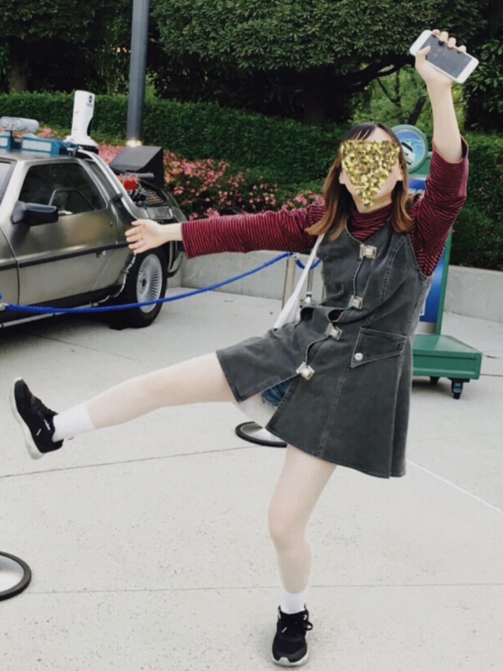 「mixxmix、used、PUMA、実は網タイ、網タイLOVE」｜「usedのアイテム（ワンピース/ドレス、グレー系）」を使った、びつちさん（レディース・270cm）の春コーディネートの1枚目の写真