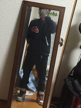「スケボー」｜「アイテム（スタジャン）」を使った、RyoTakahashiさん（メンズ・170cm）の秋コーディネート