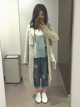 「ZARA BASIC（ザラベーシック）のアイテム（テーラードジャケット）」を使った、rickyさん（レディース・154cm）の春コーディネート